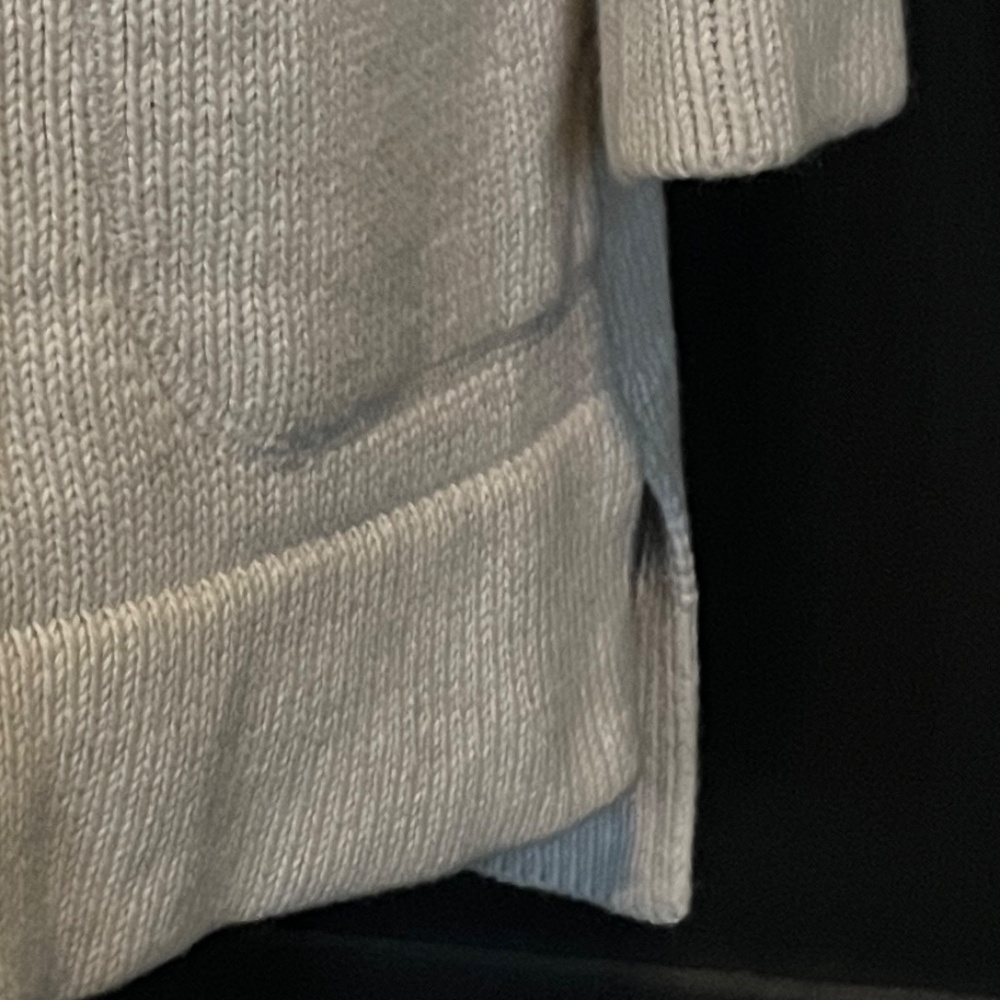 Soft Surroundings Cream/Gray Split Turtleneck Tun… - image 6